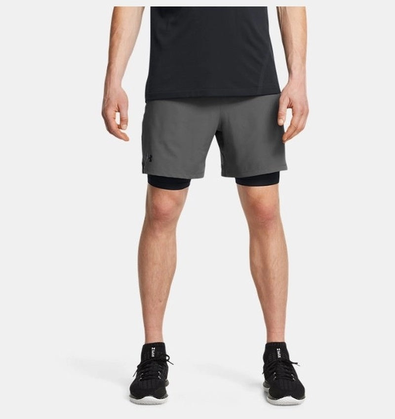 Under Armour Vanish Woven 2 in 1 Erkek Şort - Gri - görsel 3