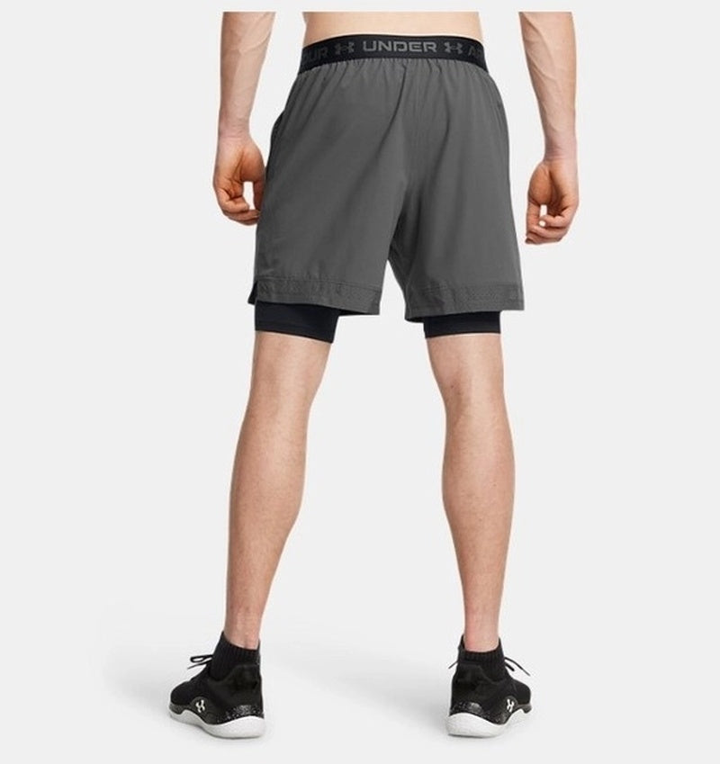 Under Armour Vanish Woven 2 in 1 Erkek Şort - Gri - görsel 4