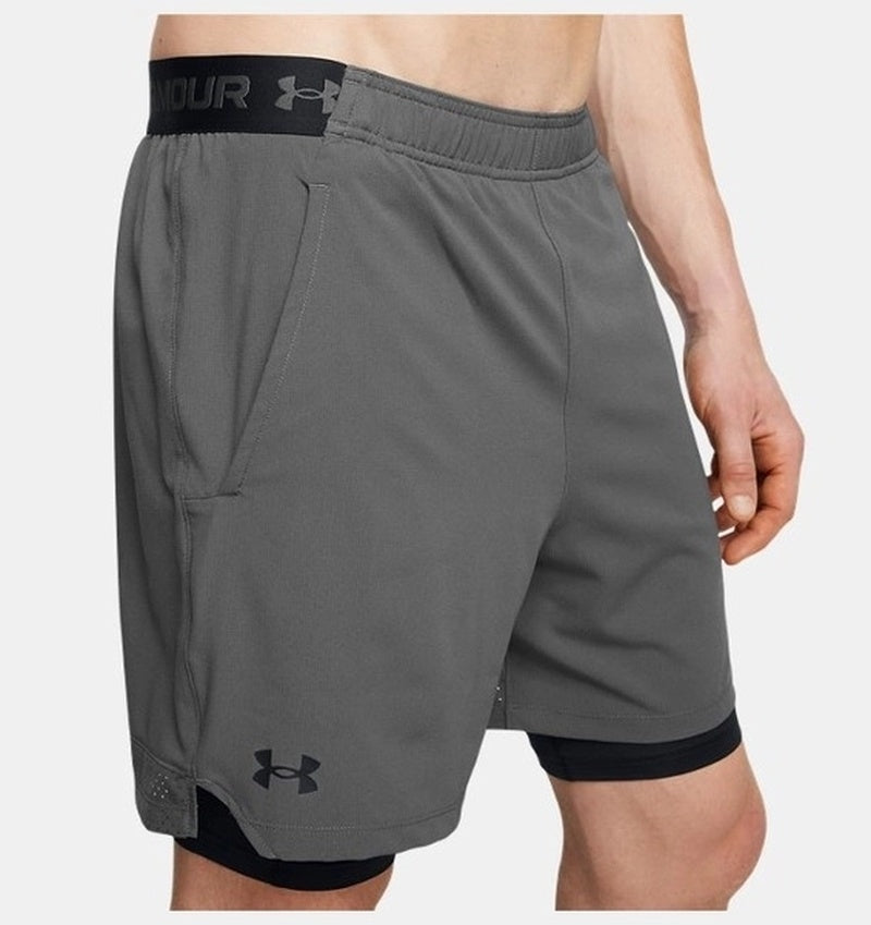 Under Armour Vanish Woven 2 in 1 Erkek Şort - Gri - görsel 2