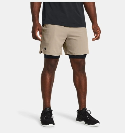Under Armour Vanish Woven 2 in 1 Erkek Şort - Vizon - görsel 2