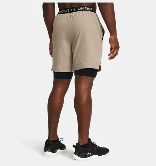 Under Armour Vanish Woven 2 in 1 Erkek Şort - Vizon