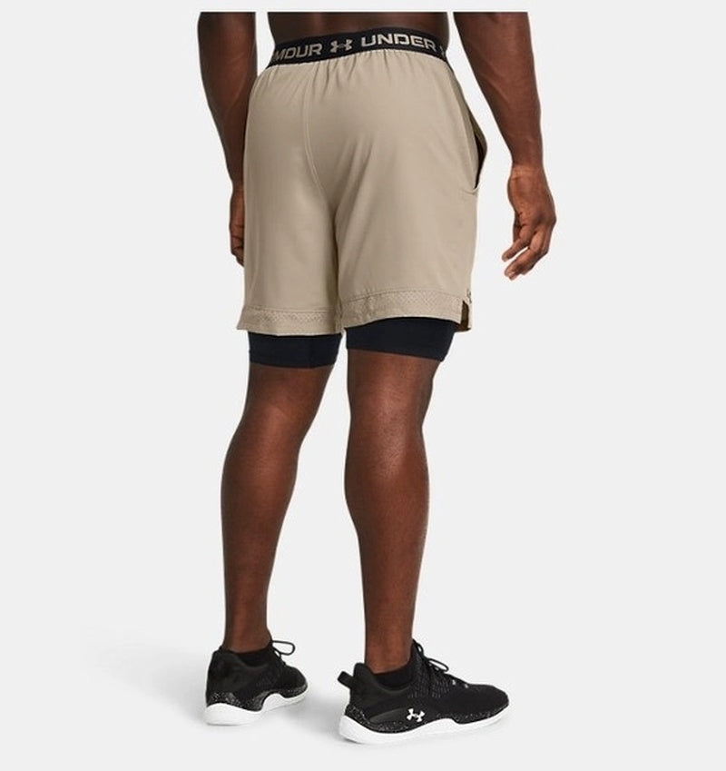 Under Armour Vanish Woven 2 in 1 Erkek Şort - Vizon