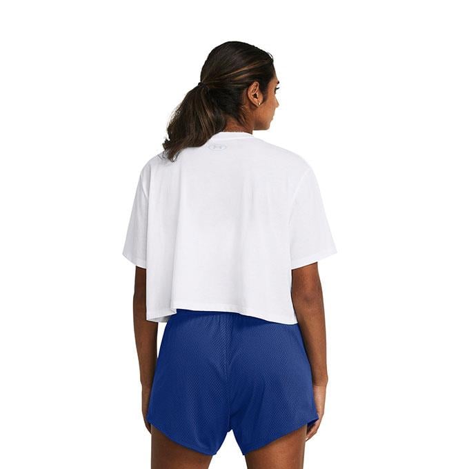Under Armour Boxy Crop Branded Beyaz Kadın T-Shirt