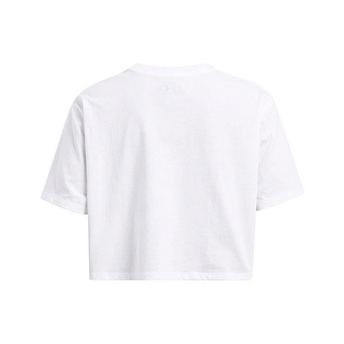 Under Armour Boxy Crop Branded Beyaz Kadın T-Shirt