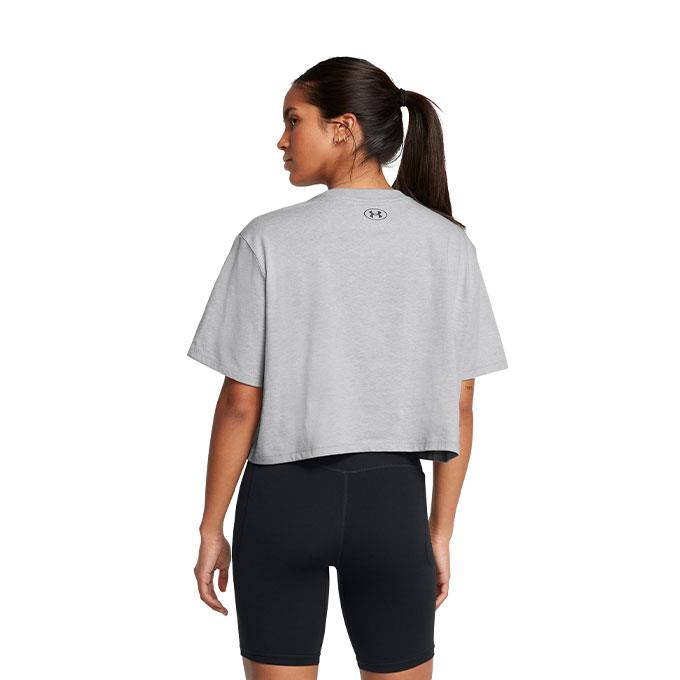 Under Armour Boxy Crop Branded Gri Kadın T-Shirt