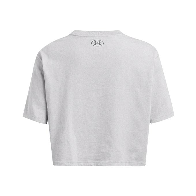 Under Armour Boxy Crop Branded Gri Kadın T-Shirt