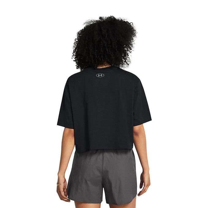 Under Armour Boxy Crop Branded Siyah Kadın T-Shirt