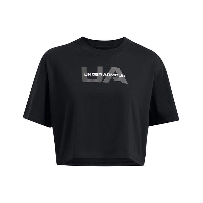 Under Armour Boxy Crop Branded Siyah Kadın T-Shirt