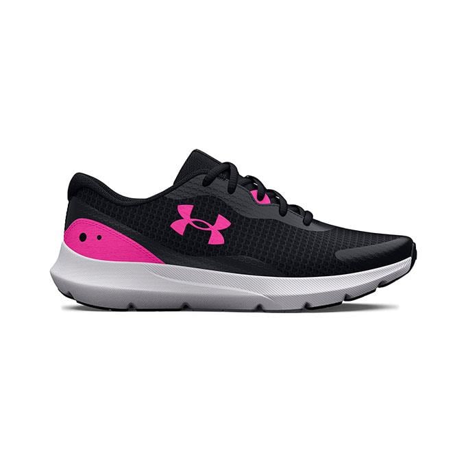 Under Armour W Surge 3 Kadın Black / Black / Rebel Pink Koşu - Yürüyüş Ayakkabısı
