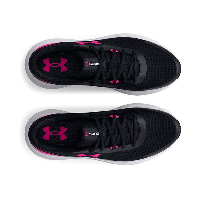 Under Armour W Surge 3 Kadın Black / Black / Rebel Pink Koşu - Yürüyüş Ayakkabısı