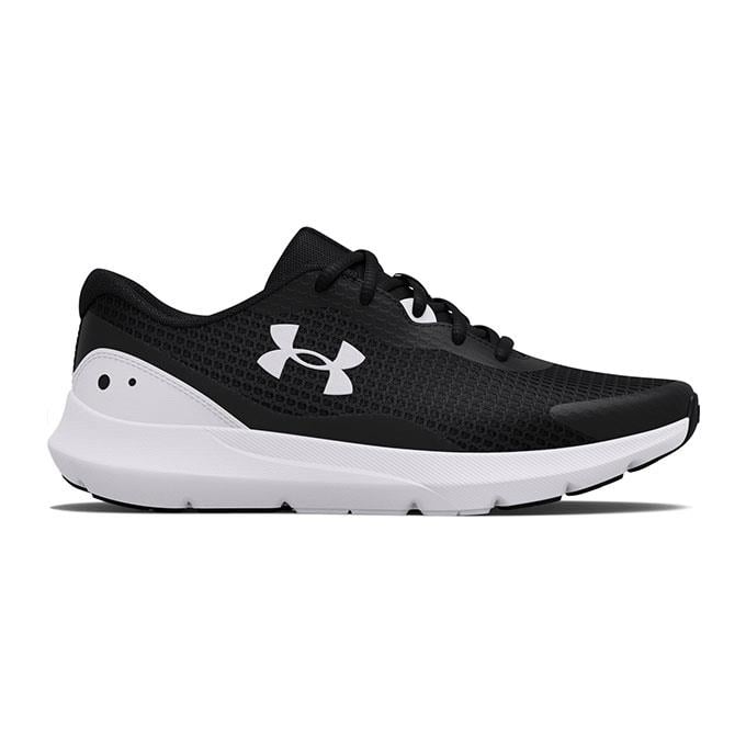 Under Armour W Surge 3 Kadın Black / White / White Koşu - Yürüyüş Ayakkabısı
