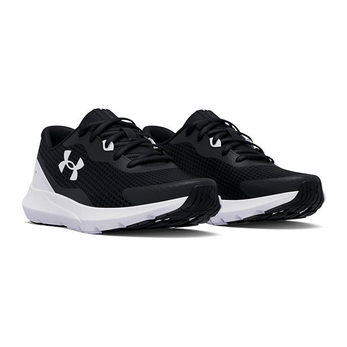 Under Armour W Surge 3 Kadın Black / White / White Koşu - Yürüyüş Ayakkabısı