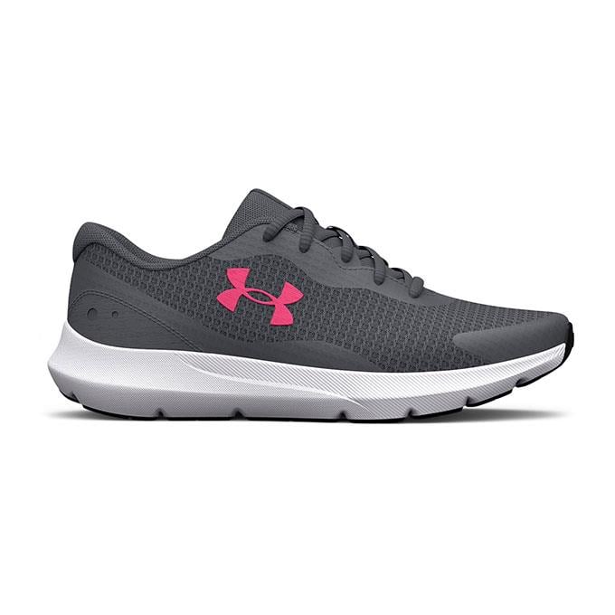 Under Armour W Surge 3 Kadın Pitch Gray / White / Cerise Koşu - Yürüyüş Ayakkabısı