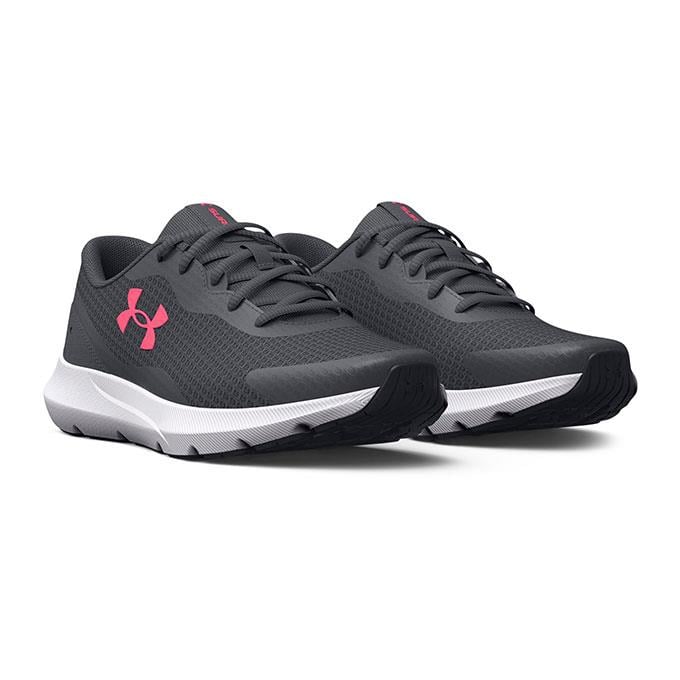 Under Armour W Surge 3 Kadın Pitch Gray / White / Cerise Koşu - Yürüyüş Ayakkabısı