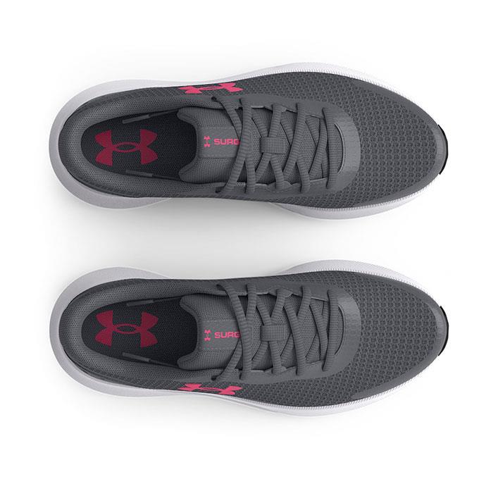 Under Armour W Surge 3 Kadın Pitch Gray / White / Cerise Koşu - Yürüyüş Ayakkabısı
