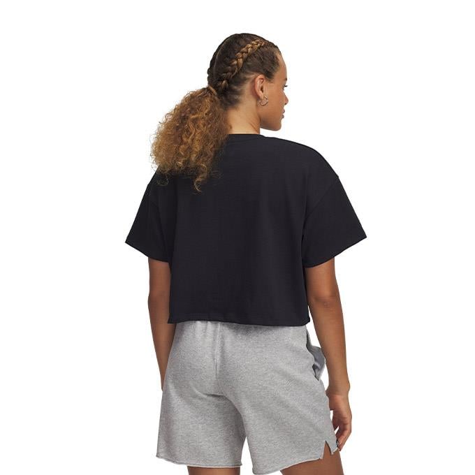 Under Armour Varsity Mix HW SS Crop Siyah Kadın T-Shirt