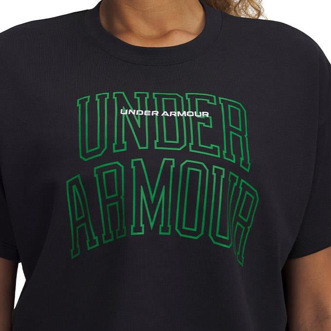 Under Armour Varsity Mix HW SS Crop Siyah Kadın T-Shirt