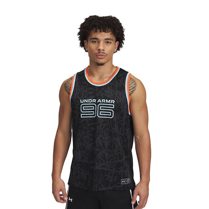 Under Armour Zone Pro Mesh Tank Printed Siyah Erkek Atlet