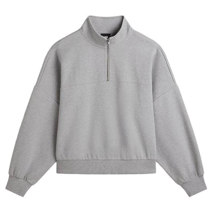Vans Elevated Double Knit Loose Mock Neck Kadın Sweat - Gri - görsel 2