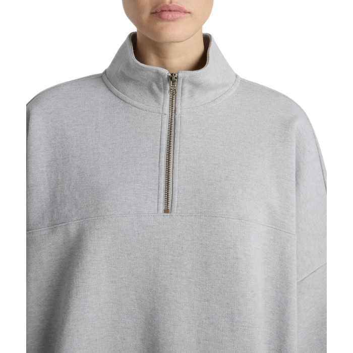 Vans Elevated Double Knit Loose Mock Neck Kadın Sweatshirt - Gri
