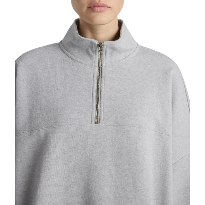 Vans Elevated Double Knit Loose Mock Neck Kadın Sweat - Gri - görsel 4