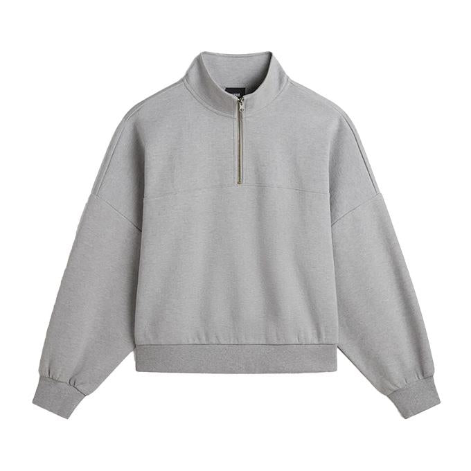 Vans Elevated Double Knıt Loose Mock Neck Kadın Cement Heather Sweatshirt