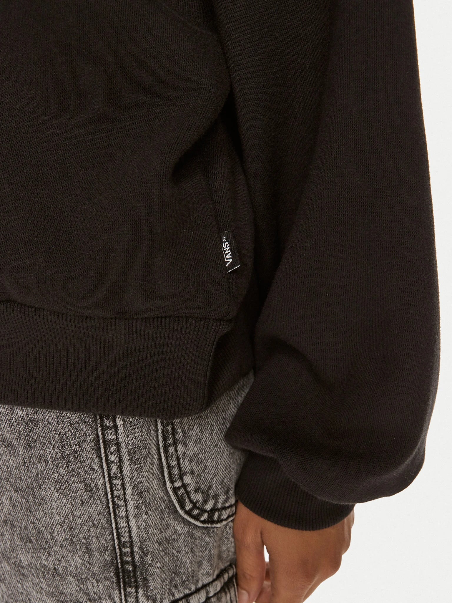 Vans Elevated Double Knit Loose Mock Neck Kadın Sweatshirt - Siyah
