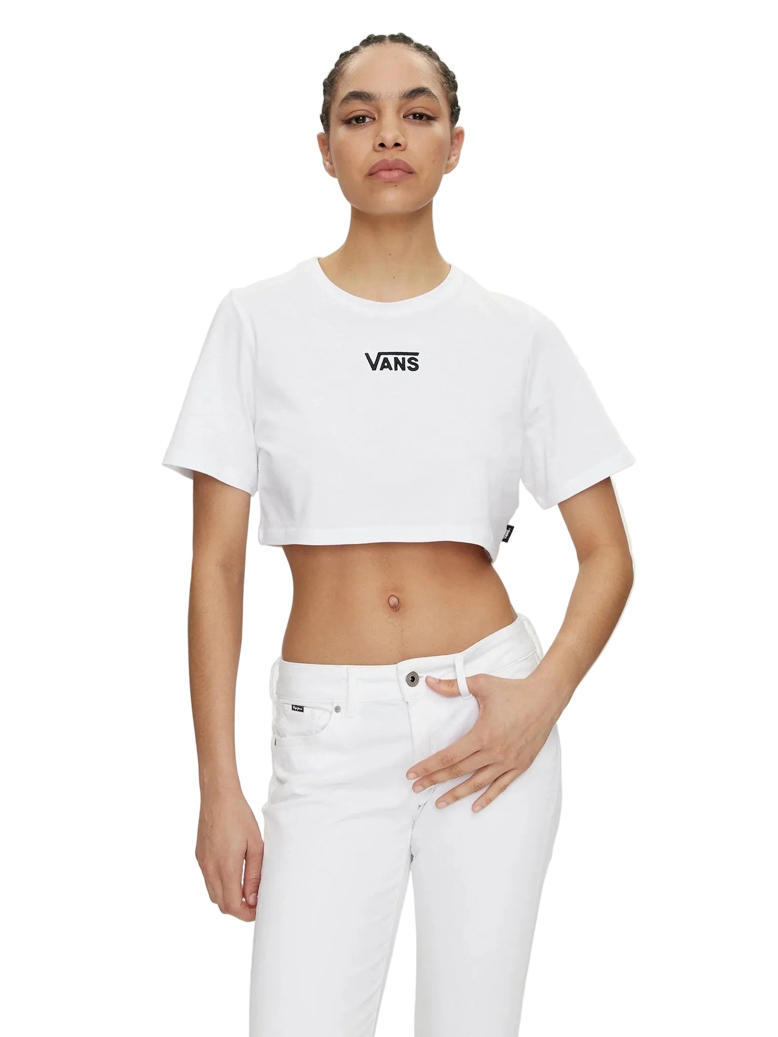 Vans Flying V Crew Crop II Kadın T-Shirt - Beyaz