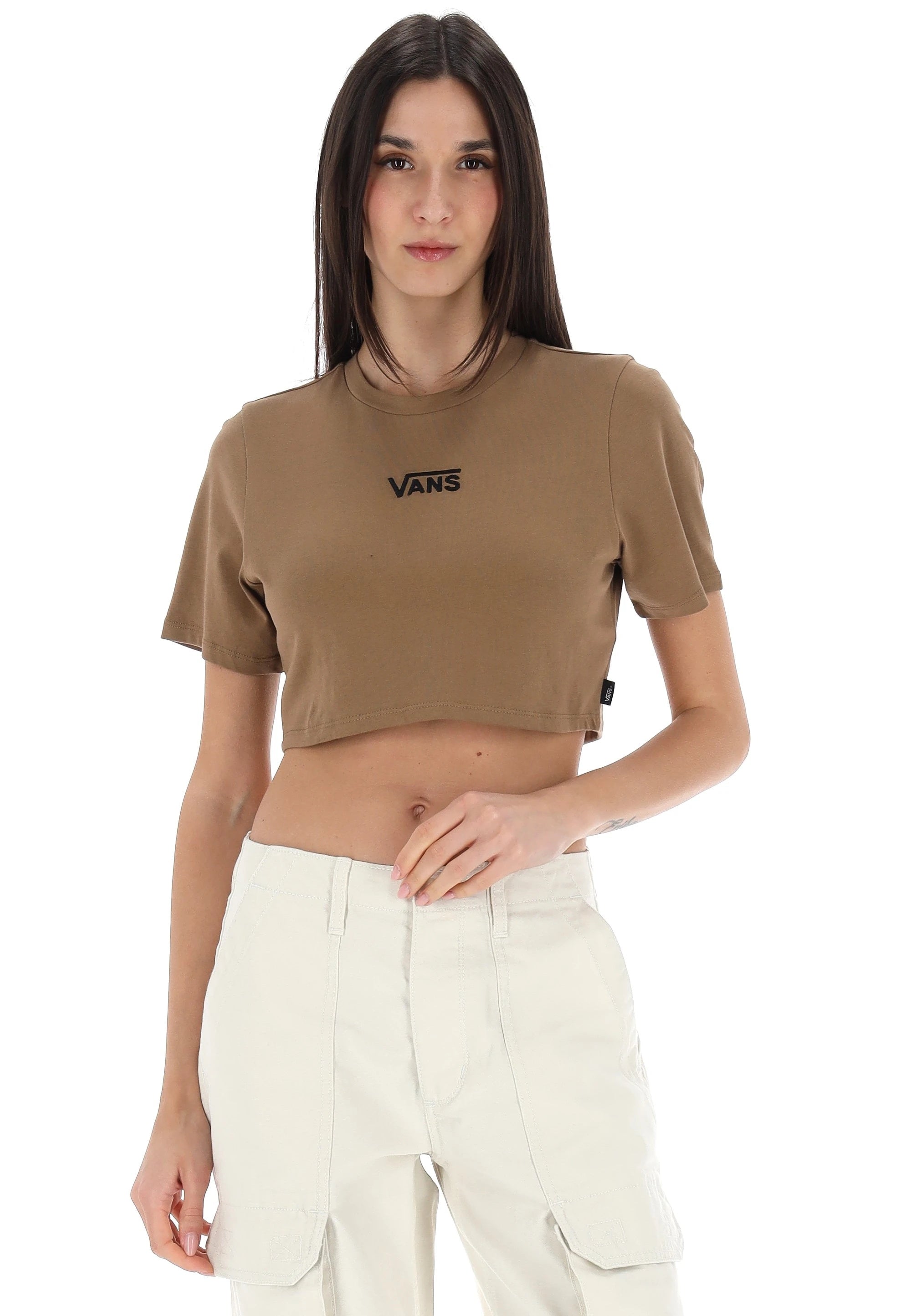 Vans Flying V Crew Crop II Kadın T-Shirt - Çok Renkli
