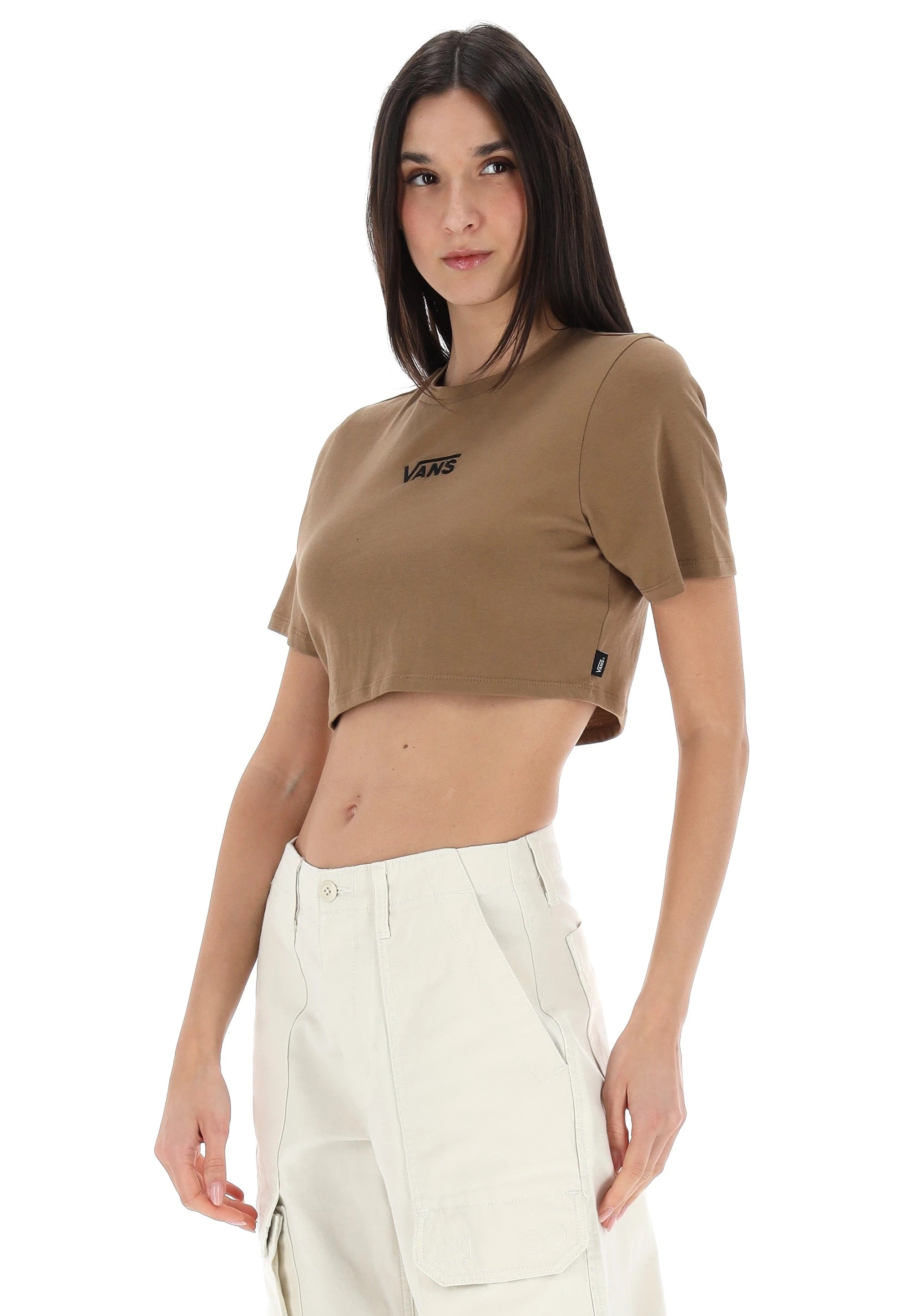 Vans Flying V Crew Crop II Kadın T-Shirt - Çok Renkli
