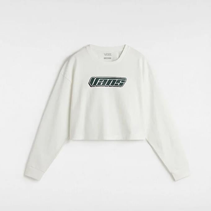 Vans Retro V Ls Relax Crop Beyaz Kadın T-Shirt