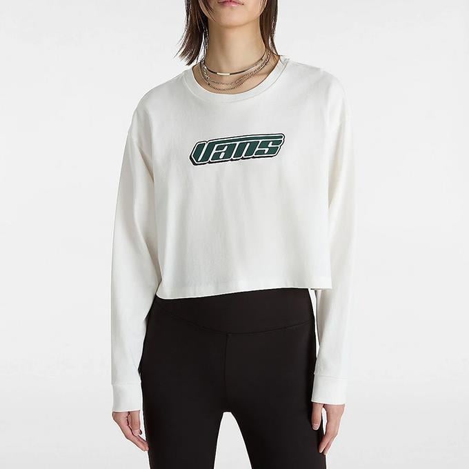 Vans Retro V Ls Relax Crop Beyaz Kadın T-Shirt