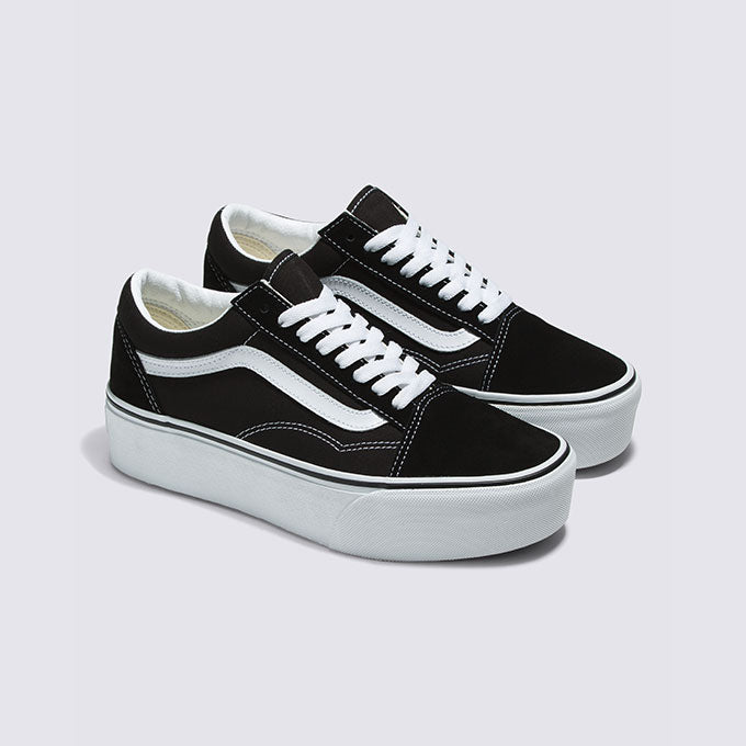 Vans Ua Old Skool Stackform Kadın Black/True White Sneaker
